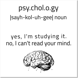Psychology Definition Posters and Art